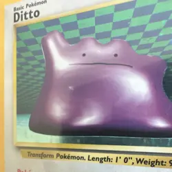 Pokemon TCG Ditto 3/62 Fossil Rare Unlimited Holo EN 1999 50 HP WOTC - Image 2