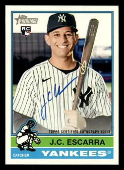 J.C. Escarra 2025 Topps Heritage #ROA-JE Real One Autographs (High Number) - Image 1