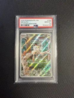 Pokemon Meowth 106/094 PSA 10 Gem Mint Illustration Rare Phantasmal Flames - Image 1