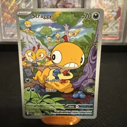 Scraggy 138/086 - White Flare English - Illustration Rare - NM - Pokemon TCG - Image 1