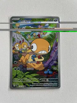 Scraggy 138/086 | Scarlet & Violet White Flare | Illustration Rare Pokemon Card - Image 1