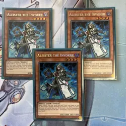 x3 Aleister The Invoker SHVA-EN040 Secret Rare 1st Edition Yu-Gi-Oh - Image 1