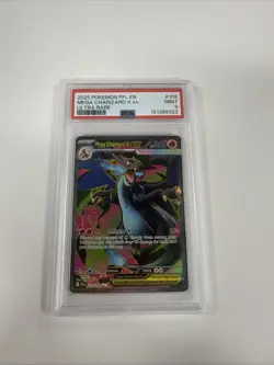 2025 POKEMON PFL EN-PHANTASMAL FLAMES ULTRA RARE #109 MEGA CHARIZARD X EX PSA 9 - Image 1