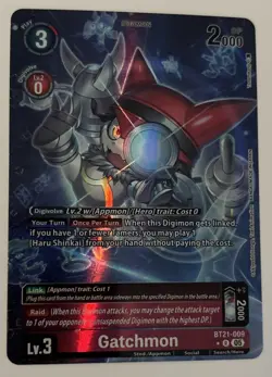 Gatchmon Alt Art BT21-009 R WORLD CONVERGENCE Digimon Card English NM - Image 1
