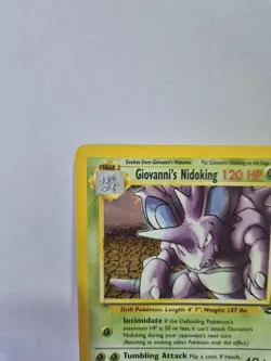 WOTC Pokemon Gym Challenge Giovanni's Nidoking 7/132 Holo Rare vintage 2000 - Image 2