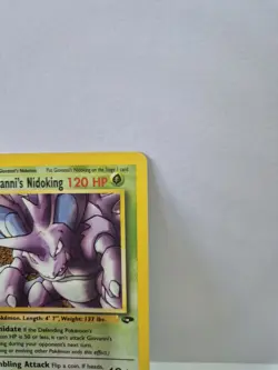WOTC Pokemon Gym Challenge Giovanni's Nidoking 7/132 Holo Rare vintage 2000 - Image 3