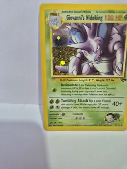 WOTC Pokemon Gym Challenge Giovanni's Nidoking 7/132 Holo Rare vintage 2000 - Image 5