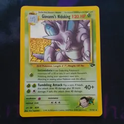 WOTC Pokemon Gym Challenge Giovanni's Nidoking 7/132 Holo Rare vintage 2000 - Image 1