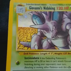 WOTC Pokemon Gym Challenge Giovanni's Nidoking 7/132 Holo Rare vintage 2000 - Image 5
