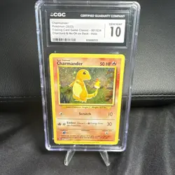 Charmander 001/034 Classic Collection CGC 10 Gem Mint Holographic - Image 1