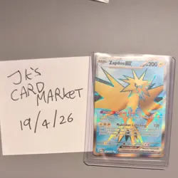Pokemon Zapdos EX 192/165 Ultra Rare Scarlet & Violet 151 Near Mint - Image 1