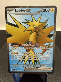 Pokemon Card Zapdos ex 192/165 Ultra Rare Scarlet & Violet 151 Near Mint - Image 1