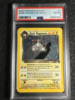 2000 Pokemon Rocket #11 Dark Magneton Holo PSA 6 EX-MT - Image 1