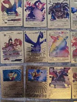 Bulk Gold Pokemon Cards Lot 50 Fan Art - Image 2