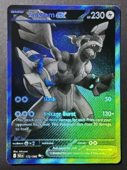 Pokemon TCG Zekrom EX 172/086 Black Bolt English Near Mint Condition - Image 1
