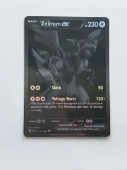 Pokemon TCG Zekrom EX Black Bolt English Card 172/086 Near Mint - Image 1