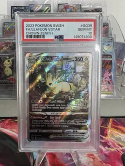 Pokemon TCG Crown Zenith Leafeon VSTAR GG35/GG70 PSA 10 - Image 1