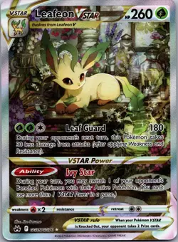 Leafeon VSTAR GG35/GG70 Holo VSTAR Rare Crown Zenith Galarian Gallery Pokemon NM - Image 1