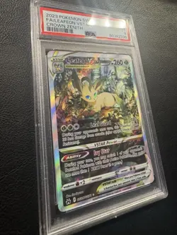 Pokemon 2023 Leafeon VSTAR GG35/GG70 Full Art Crown Zenith PSA 9 - Image 3
