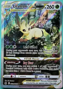 Leafeon Vstar Gg35/Gg70 Crown Zenith - Alt Art Galarian Gallery Pokemon TCG - Image 1