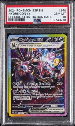 2024 POKEMON SSP EN-SURGING SPARKS SPECIAL ILLUSTRATION RARE HYDREIGON EX PSA 10 - Image 1