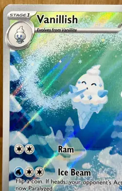 Vanillish 112/086 SV: White Flare Illustration Rare Full Art Holo Pokemon TCG - Image 2