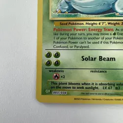 Venusaur 003/034 Trading Card Game Classic Collection Holo Pokemon Card - Image 5