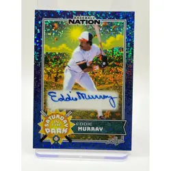 2025 Leaf Baseball Nation Eddie Murray Saturday in the Park Blue Auto 5/6 SP - Image 1