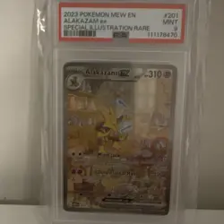 2023 POKEMON MEW EN-151 SPECIAL ILLUSTRATION RARE #201 ALAKAZAM EX PSA 9 - Image 1