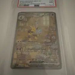 2023 POKEMON MEW EN-151 SPECIAL ILLUSTRATION RARE #201 ALAKAZAM EX PSA 9 - Image 2