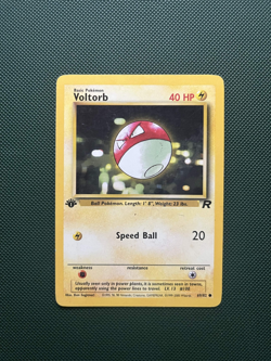 Pokemon TCG Voltorb 69/82 Team Rocket Set 1st Edition MP Condition - Image 1