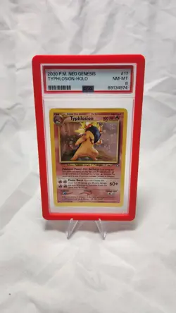 2000 POKEMON NEO GENESIS #17 TYPHLOSION-HOLO PSA 8 *SPIRAL - Image 1