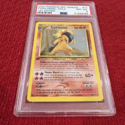 2000 POKEMON NEO GENESIS #17 TYPHLOSION-HOLO 1ST Edition PSA 8 - Image 3