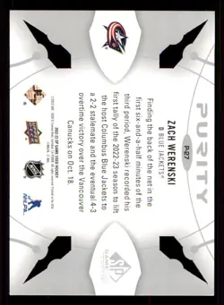 2022-23 SP Game Used Purity #P27 Zach Werenski - Image 2
