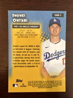 2025 Topps Chrome - All-Etch Shohei Ohtani #CAE-1 - Image 2