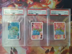 SEQUENTIAL 1999 Pokemon Bicycle Bulbasaur, Ivysaur, Venusaur All PSA 10 Gem Mint - Image 1