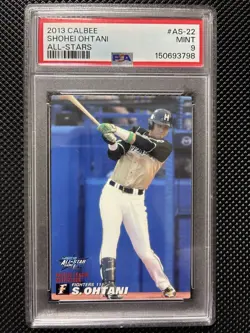 2013 Calbee #AS-22 Shohei Ohtani All Stars RC Rookie PSA 9 Mint Dodgers - Image 1
