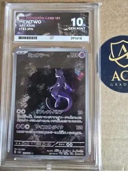 Pokemon TCG Mewtwo 183/165 AR Full Art Rare Holo Card SV2a 151 Japanese - Image 1