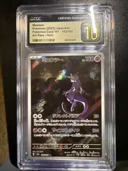 CGC 10 Pristine ✨ Mewtwo 183/165 Holo AR 151 sv2a Pokemon Card Japanese 🌆 - Image 1