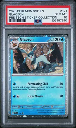 2025 POKEMON SVP EN-SV BLACK STAR PROMO #171 GLACEON PSA 10 - Image 1