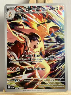 Pokemon TCG Destined Rivals Ethan's Typhlosion Card 190/182 Illustration Rare - Image 1