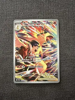 Pokemon TCG Ethan's Typhlosion Destined Rivals Illustration Rare Card 190/182 - Image 1