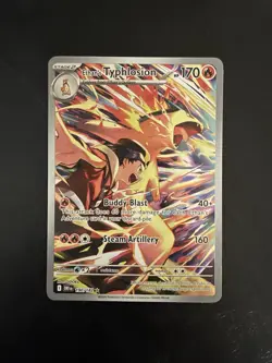 Pokemon TCG Ethan's Typhlosion Card 190/182 Destined Rivals Illustration Rare - Image 1