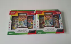 (2) x Pokemon TCG First Partner Illustration Collection Series Box SEALED - Image 1