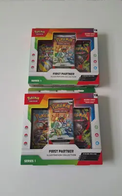 (2) x Pokemon TCG First Partner Illustration Collection Series Box SEALED - Image 1