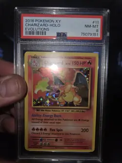 2016 POKEMON XY EVOLUTIONS #11/108 CHARIZARD HOLO PSA 8 - Image 1