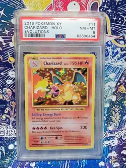 2016 Pokemon Evolutions Charizard Holo 11/108 PSA 8 NM-MT XY - Image 1