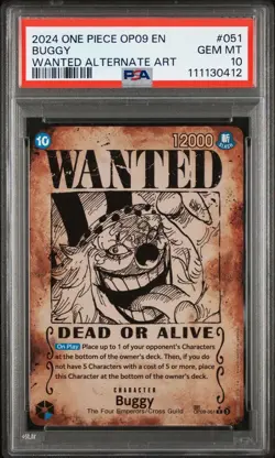 Buggy (051) (Wanted Poster) OP09-051 Emperors in the New World Foil - Image 1