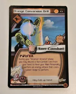 Orange Conversion Drill DBZ Holo Card 2003 Goku Cell F3 Non-Combat Foil - Image 1