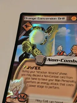Orange Conversion Drill DBZ Holo Card 2003 Goku Cell F3 Non-Combat Foil - Image 4